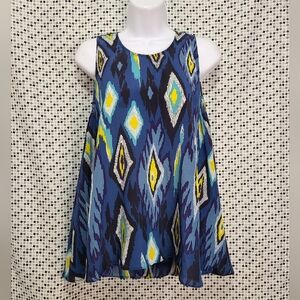 For Love & Lemons 100% Silk Boho Swing Top XS